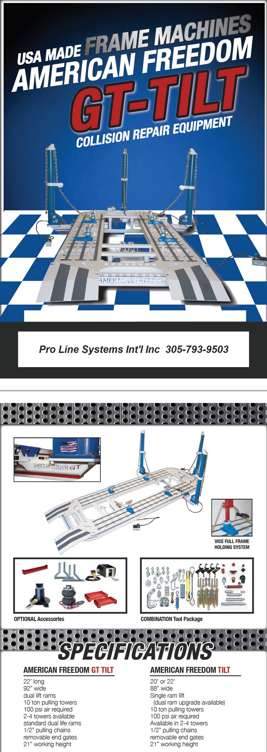 American Freedom Tilt Frame Machine Brochure