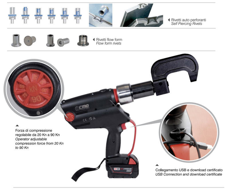 CMO Rivet Spec's CMO RV/EP-02 SPR Rivet Gun Features