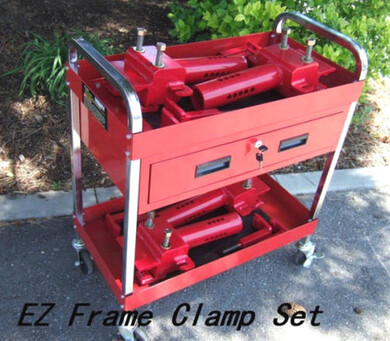 Truck Frame Holding System EZ Frame Clamp Setup With Mobile Cart