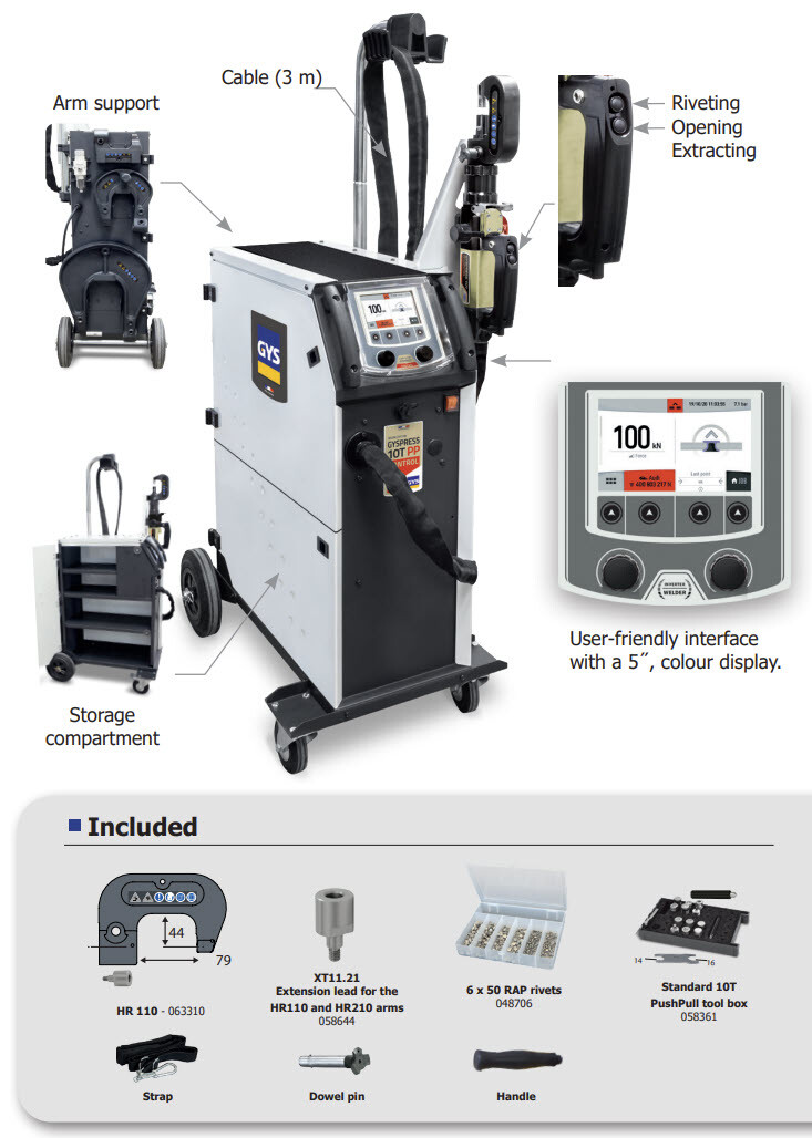 GYSPRESS 10T Self Piercing Rivet Gun Workstation GYSPRESS 10T push pull self piercing rivet gun workstation