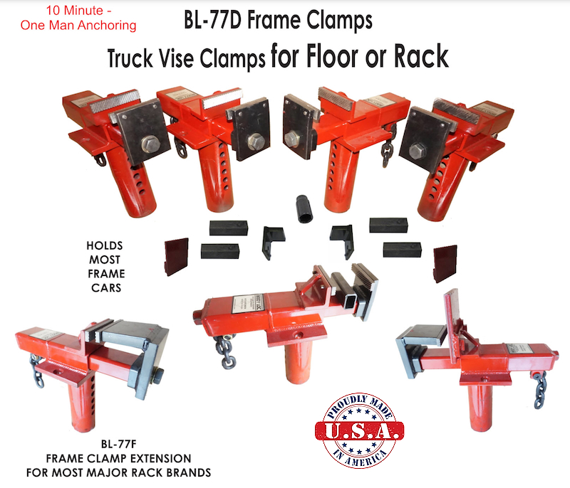 Truck Frame Vise Clamps For Any Frame Rack Truck Frame Vise Clamps For Any Frame Machine - Body Loc BL-77D