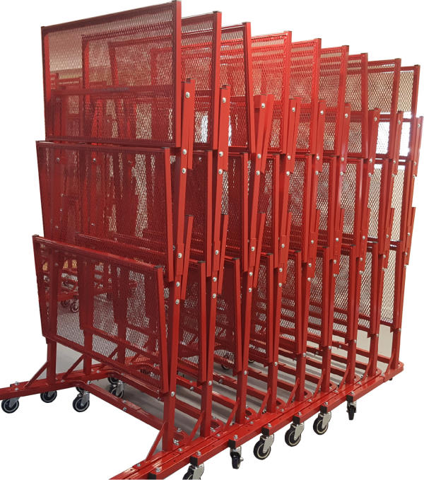 car parts racks for body shop organization