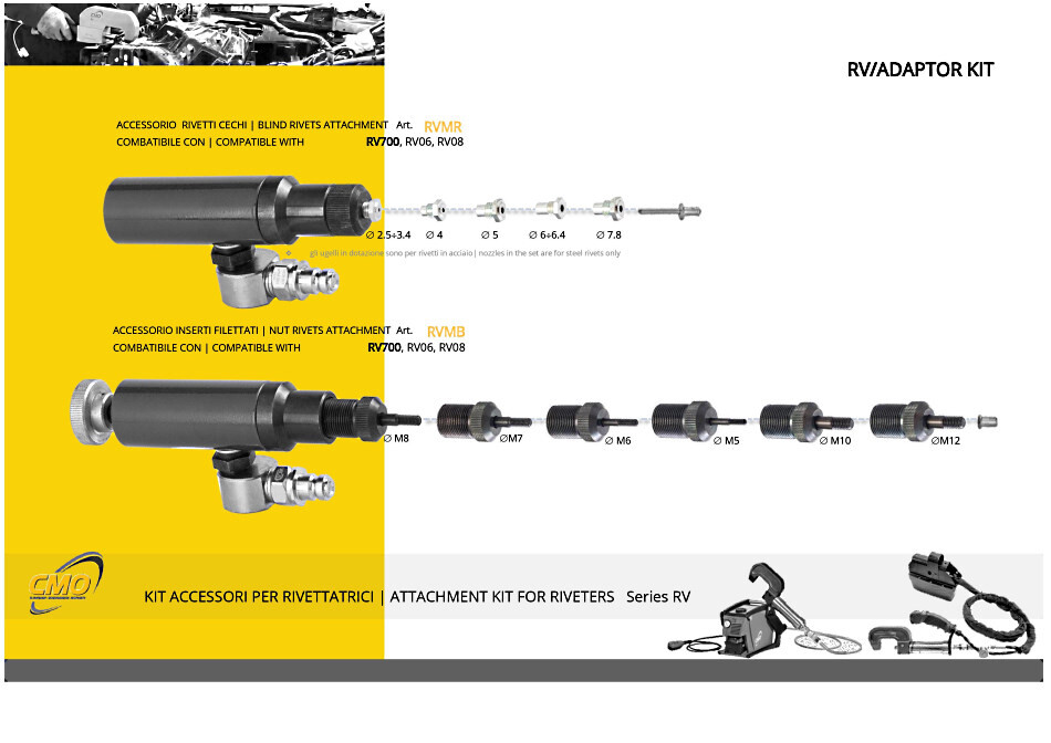 Riveter Optional Accessories Blind Rivet And Nut Insert Attachment
