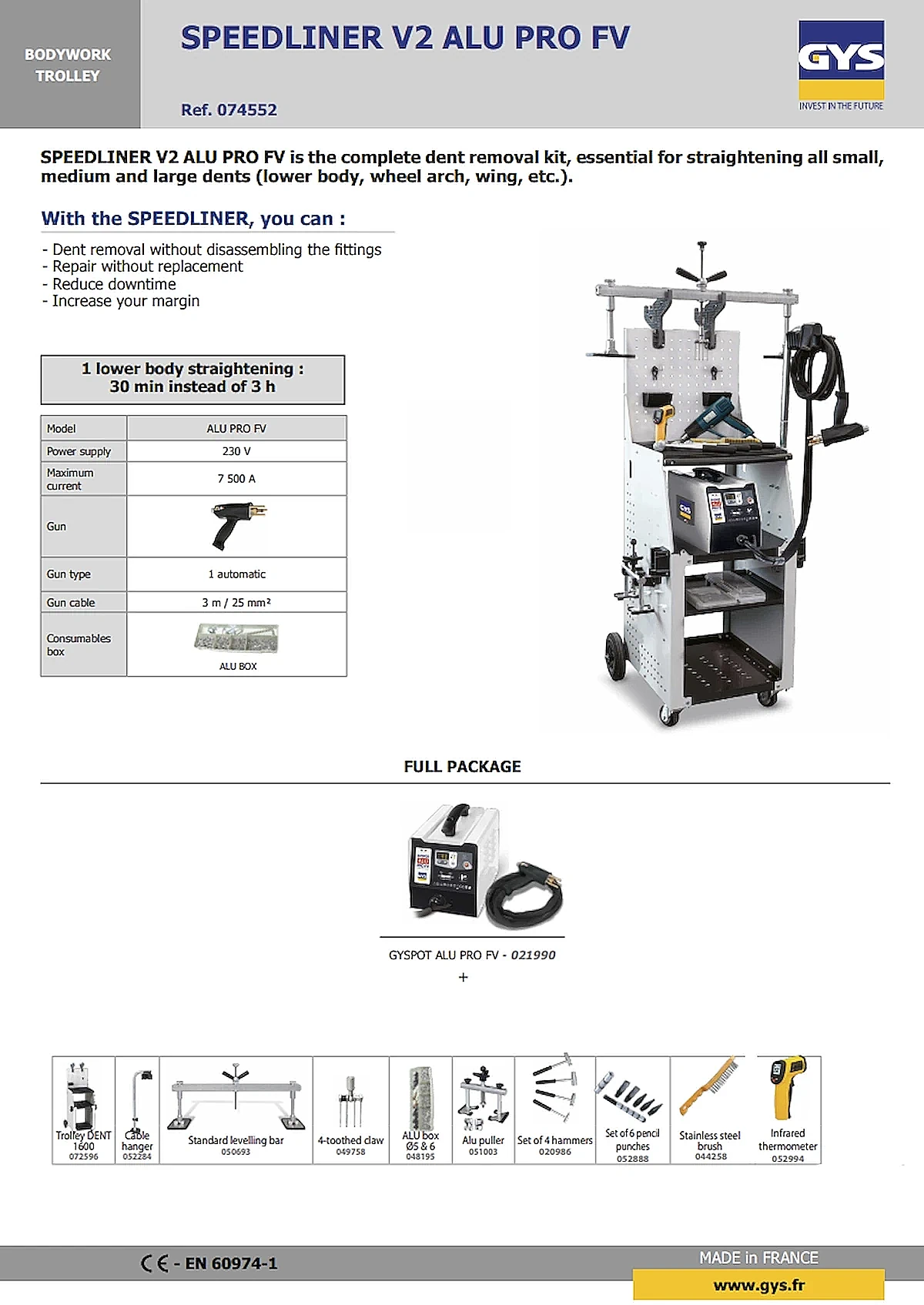 Speedliner V2 ALU PRO FV Aluminum Dent Puller Speedliner V2 ALU PRO FV Aluminum Dent Repair Workstation
