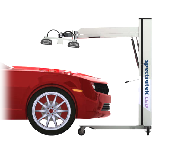 Spectratek UV LED Curing Lamp on Arm Spectratek UV LED Curing Lamp Over Hood
