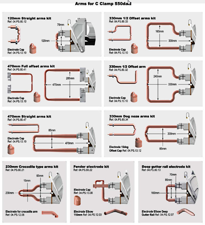 C-Arm Sets for Compuspot Spot Welders C-Arm Sets for Compuspot Spot Welders