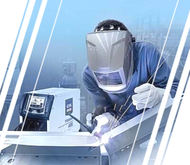 GYS mig welder GYS Welder in operation by technician