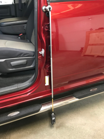 upper structure kit upper body measuring device on B pillar