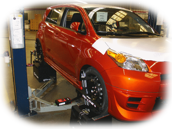Tru-Line tru-line tl-12 wheel alignment setup on toyata